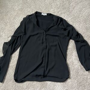Black button up long sleeve shirt